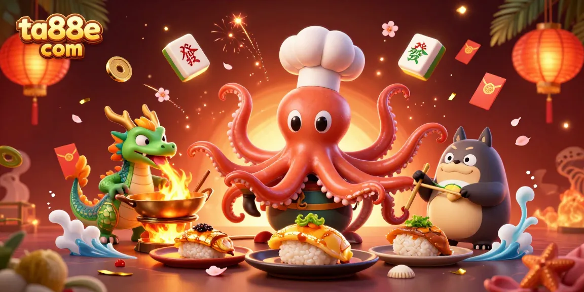 Experience the vibrant games at ta88e com, featuring a fun 3D casino setup with unique characters.